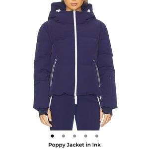Women's Poppy Hooded Puffer Jacket in Navy
